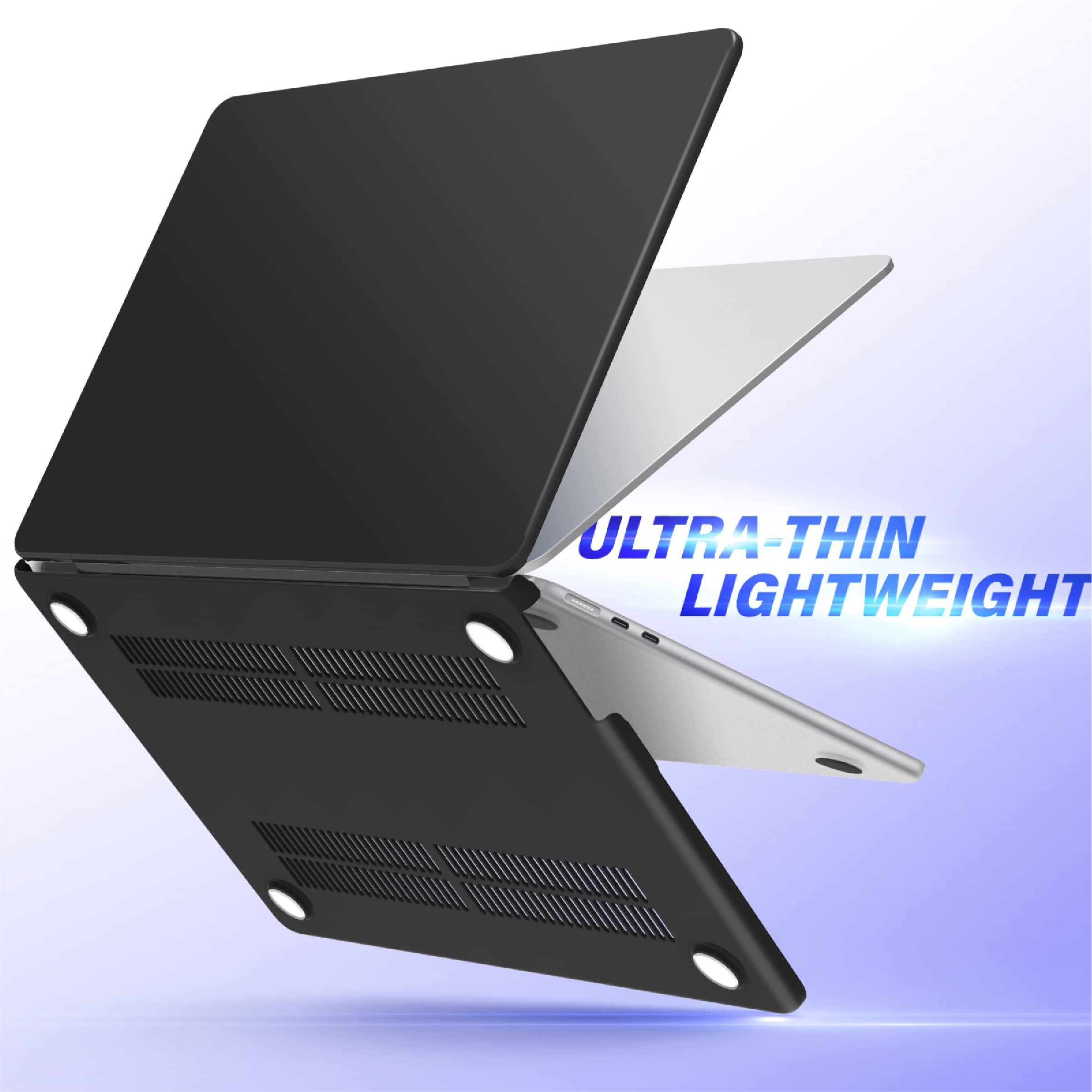 Suitable for  2023 2022 MacBook Air 13 inch case M2 Model A2681 Hard Shell Case Keyboard Cover Black 8