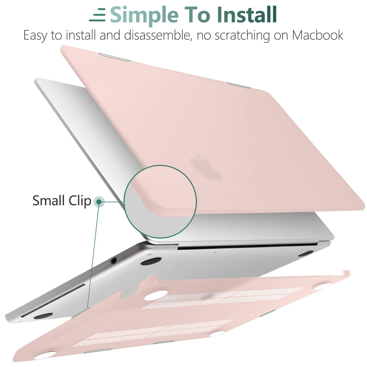 Suitable for  2023 2022 MacBook Air 13 inch case M2 Model A2681 Hard Shell Case Keyboard Cover Sold Pink 6