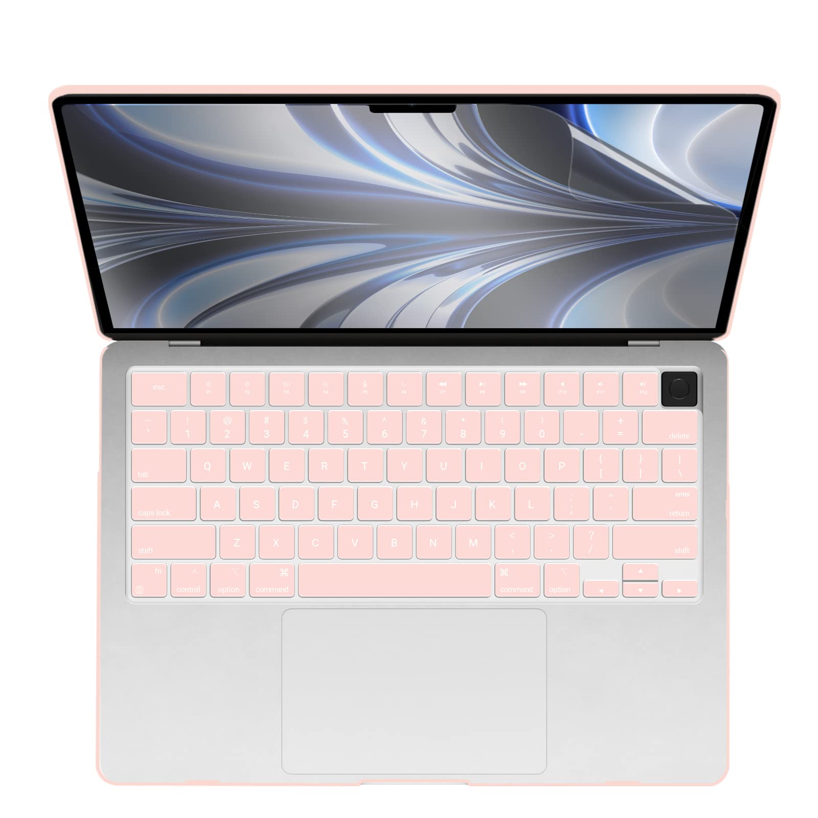 Suitable for  2023 2022 MacBook Air 13 inch case M2 Model A2681 Hard Shell Case Keyboard Cover Sold Pink 9