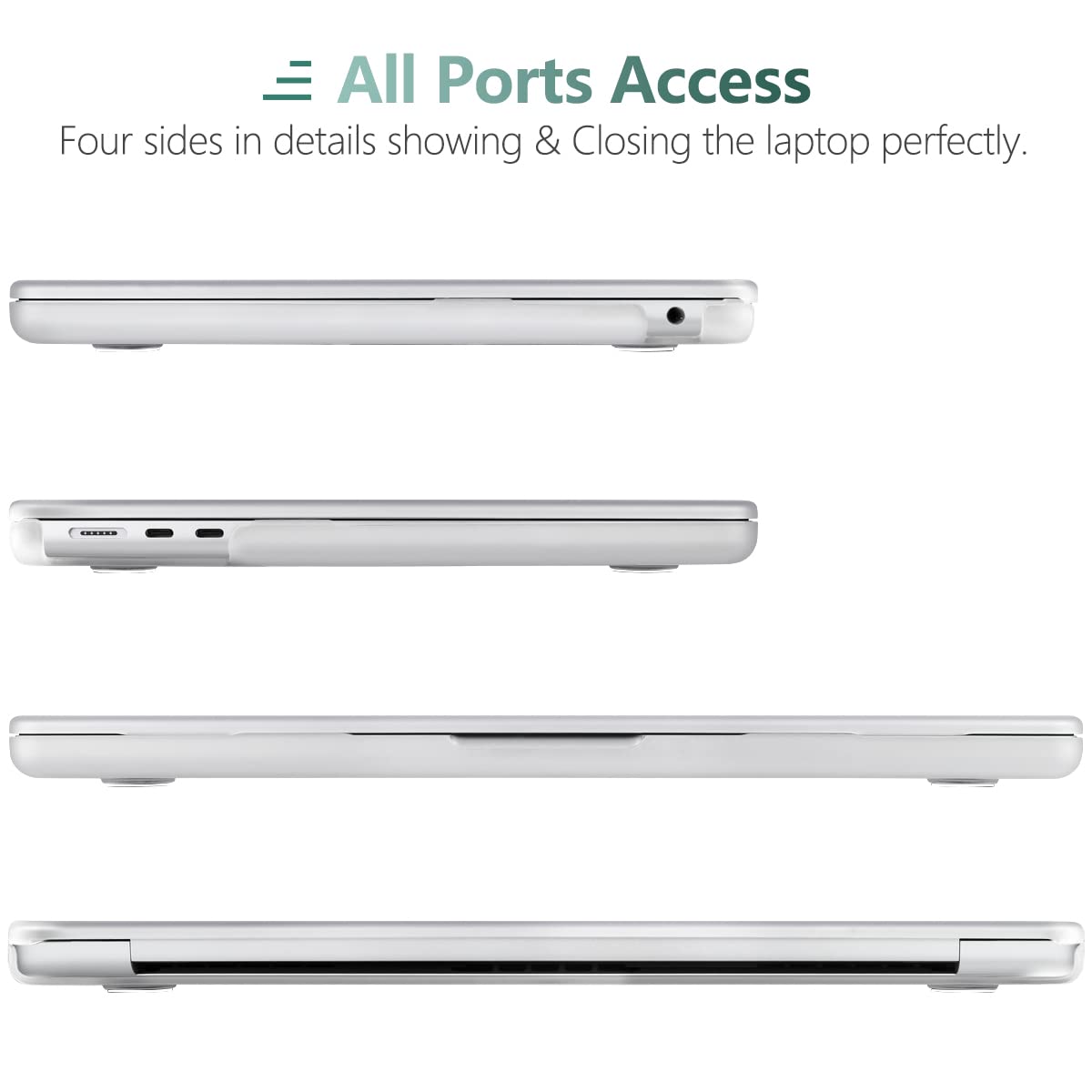 Suitable for  2023 2022 MacBook Air 13 inch case M2 Model A2681 Hard Shell Case Keyboard Cover White 6