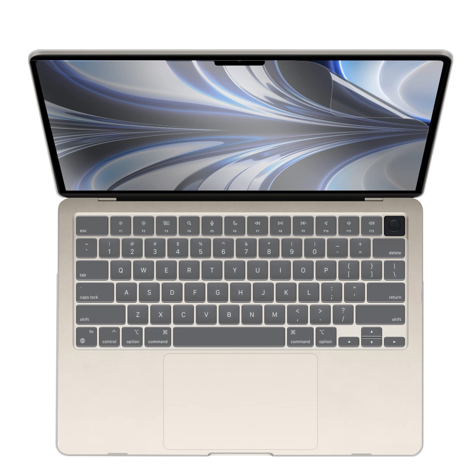 Suitable for  2023 2022 MacBook Air 13 inch case M2 Model A2681 Hard Shell Case Keyboard Cover White 10