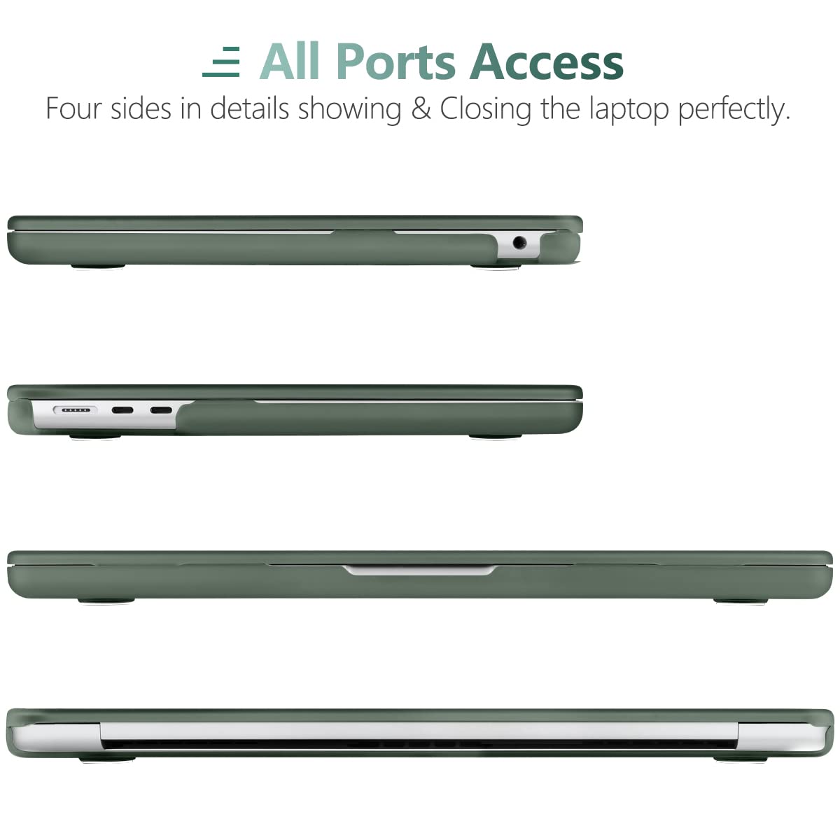 Suitable for  2023 2022 MacBook Air 13 inch case M2 Model A2681 Hard Shell Case Keyboard Cover Midnight Green 7