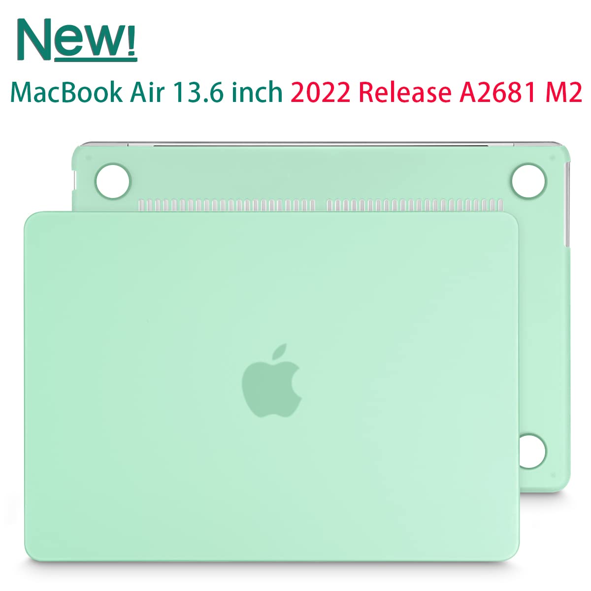 Suitable for  2023 2022 MacBook Air 13 inch case M2 Model A2681 Hard Shell Case Keyboard Cover Green 5