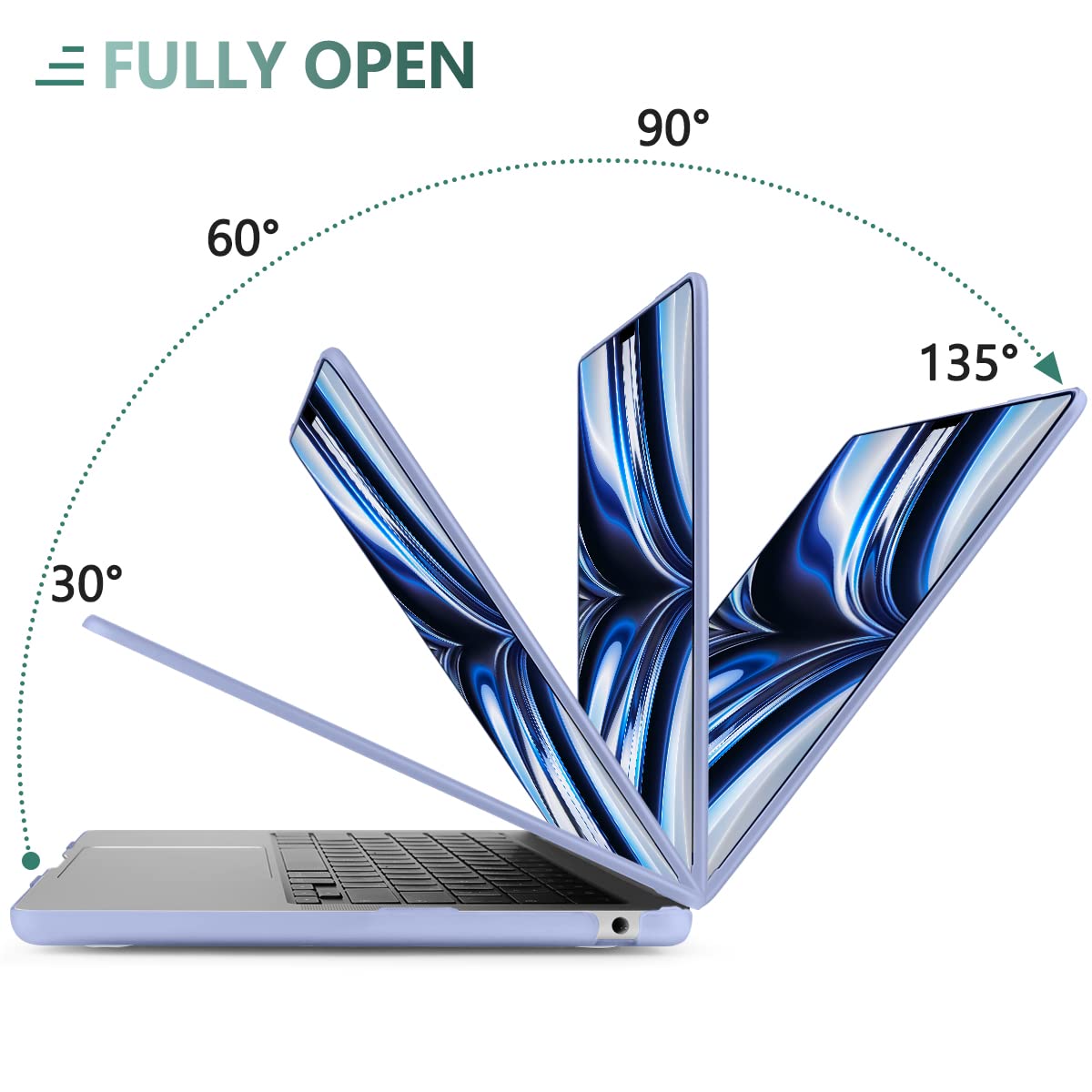 Suitable for  2023 2022 MacBook Air 13 inch case M2 Model A2681 Hard Shell Case Keyboard Cover 5
