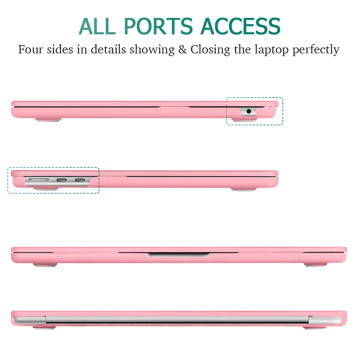 Suitable for  2023 2022 MacBook Air 13 inch case M2 Model A2681 Hard Shell Case Keyboard Cover Pink 5