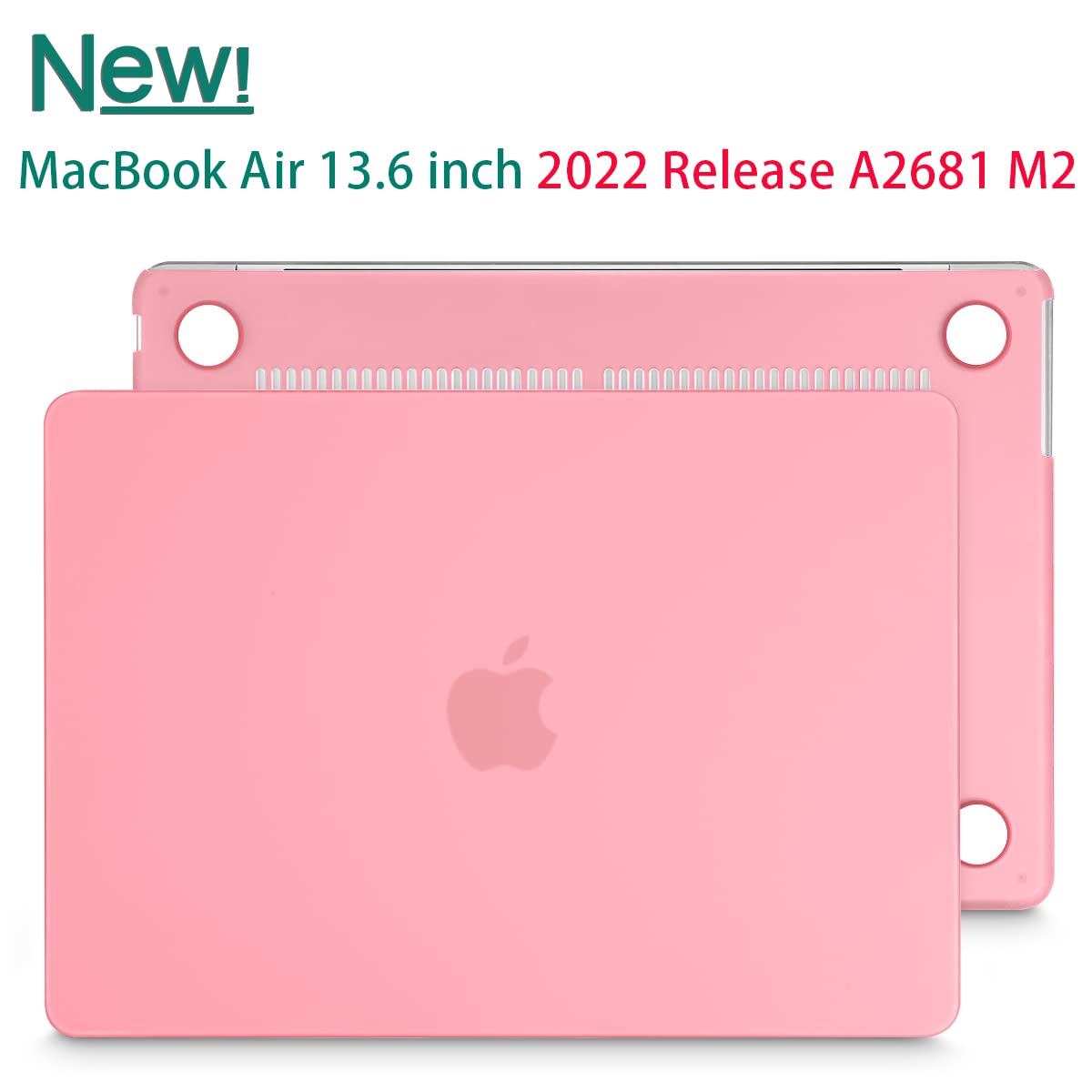 Suitable for  2023 2022 MacBook Air 13 inch case M2 Model A2681 Hard Shell Case Keyboard Cover Pink 6