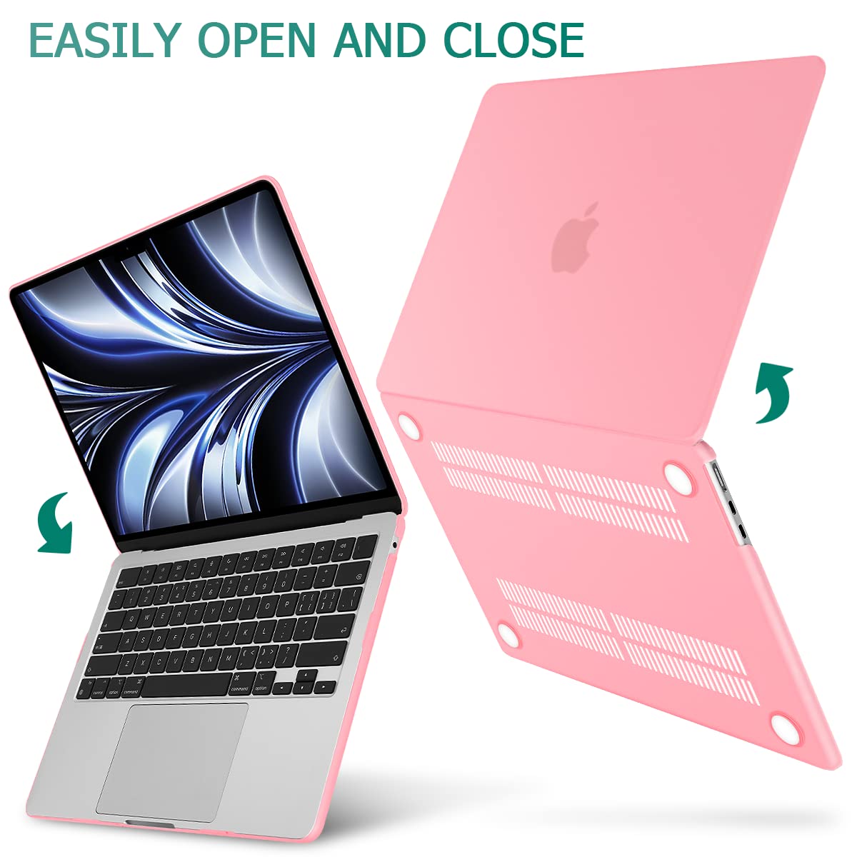 Suitable for  2023 2022 MacBook Air 13 inch case M2 Model A2681 Hard Shell Case Keyboard Cover Pink 8