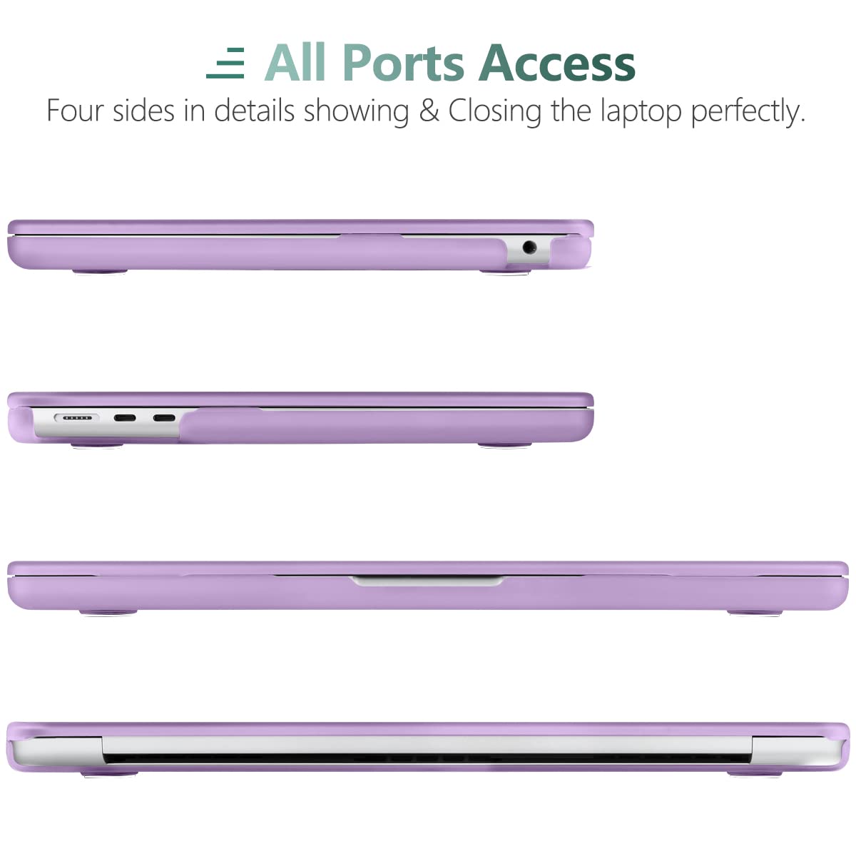 Suitable for  2023 2022 MacBook Air 13 inch case M2 Model A2681 Hard Shell Case Keyboard Cover Purple 6