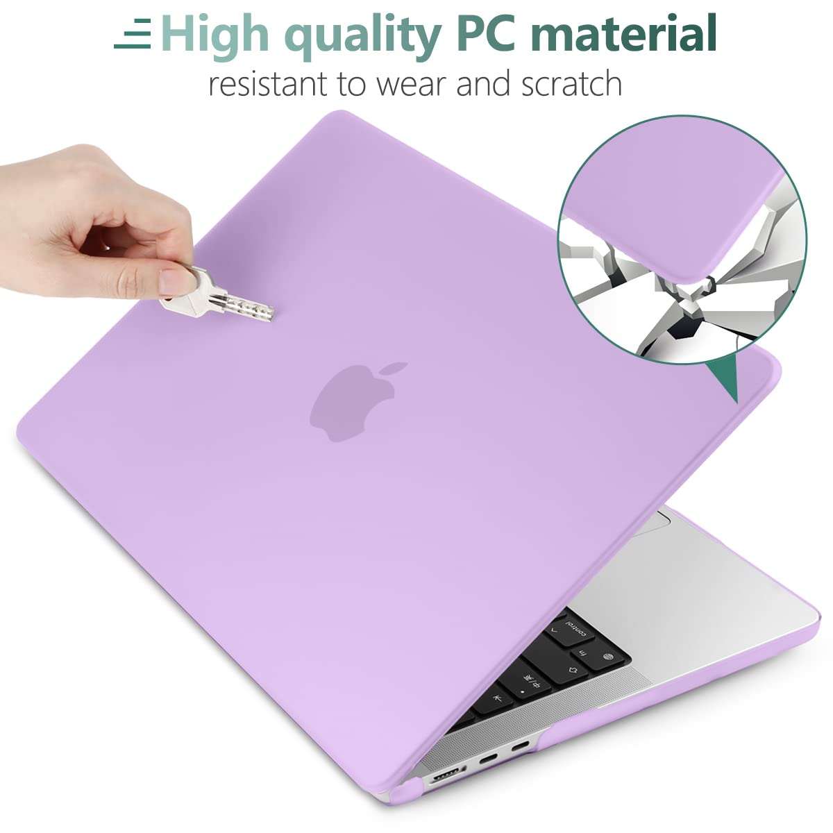 Suitable for  2023 2022 MacBook Air 13 inch case M2 Model A2681 Hard Shell Case Keyboard Cover Purple 7
