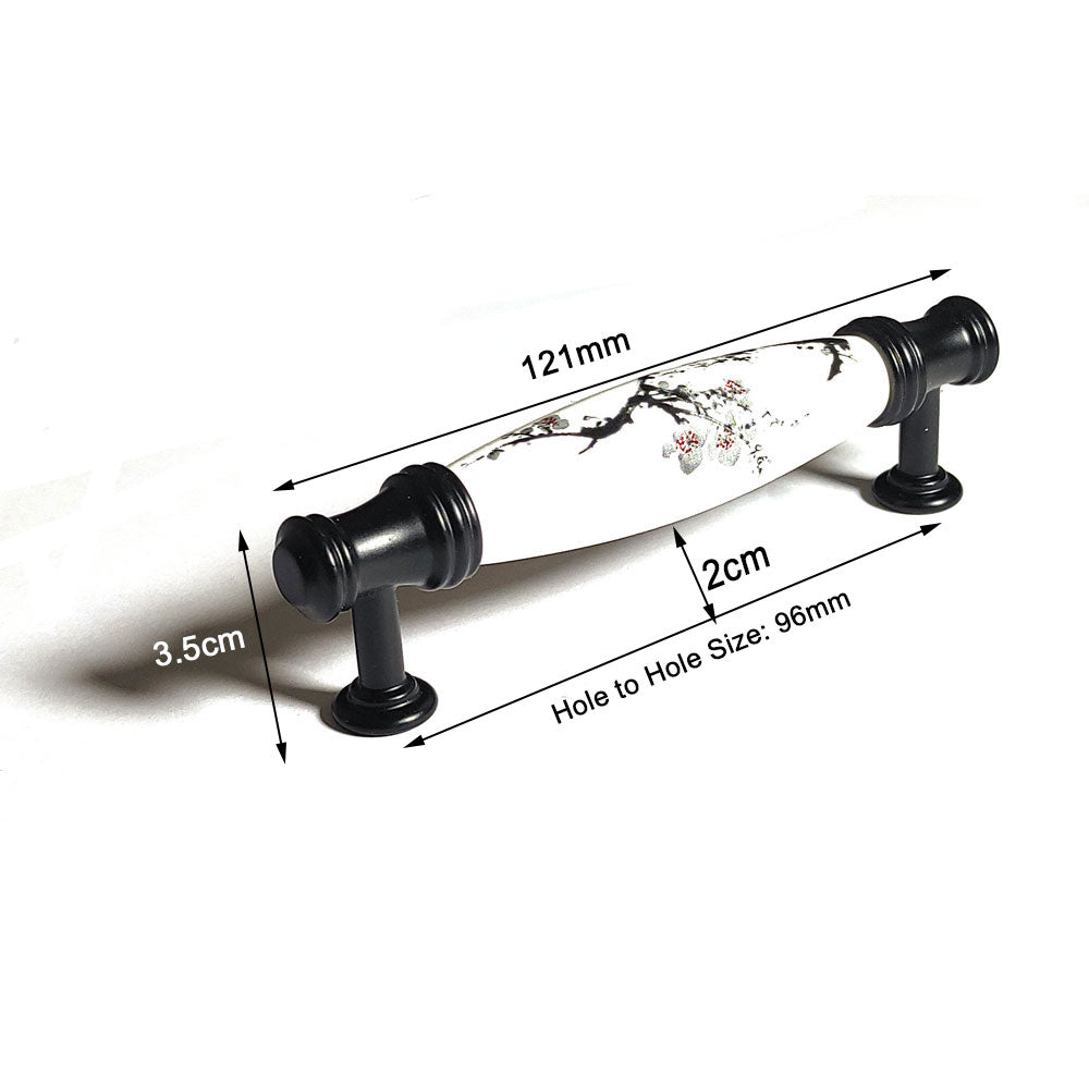 Ceramics Kitchen Cabinet Handles Bar Drawer Handle Pull black 128mm 4