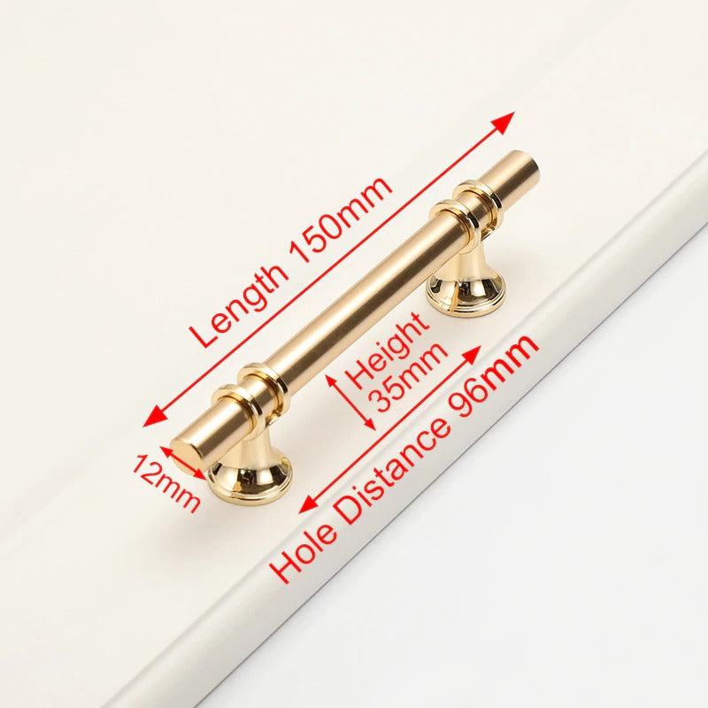Luxury Design Kitchen Cabinet Handles Drawer Bar Handle Pull Gold 96MM 4