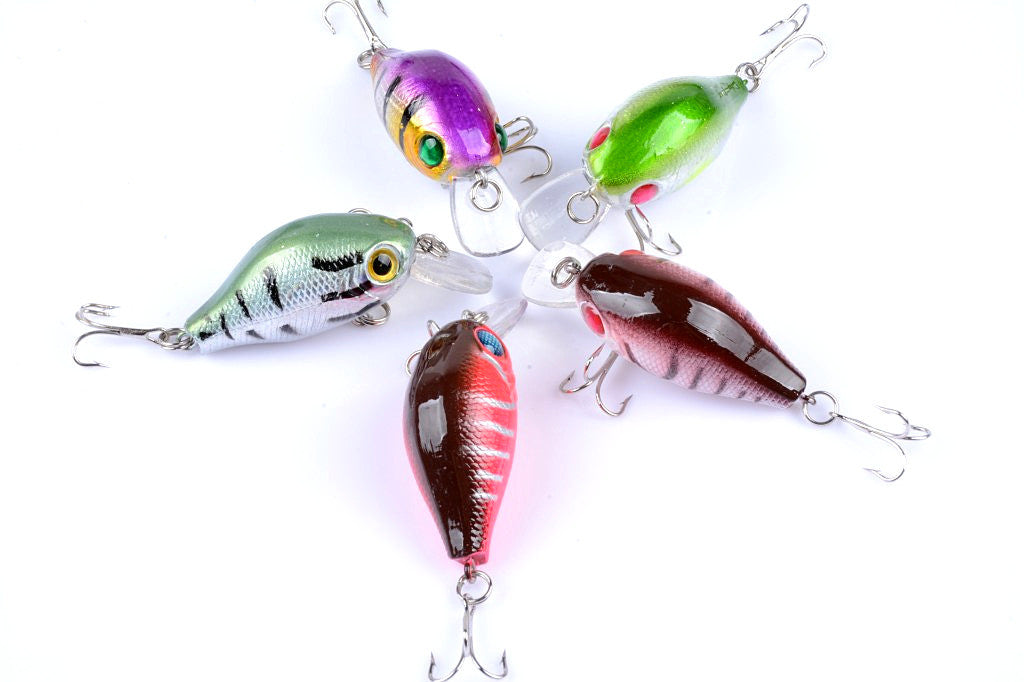 5x 5.5cm Popper Crank Bait Fishing Lure Lures Surface Tackle Saltwater 4