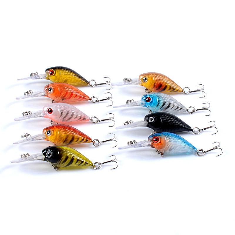 9x Popper Crank 5.7cm Fishing Lure Lures Surface Tackle Fresh Saltwater 3