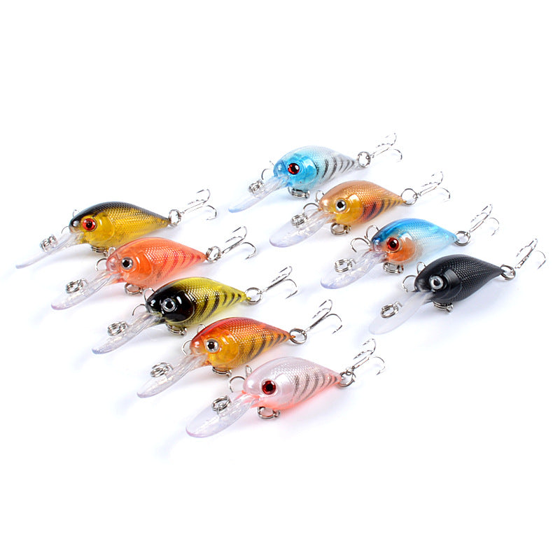 9x Popper Crank 5.7cm Fishing Lure Lures Surface Tackle Fresh Saltwater 8