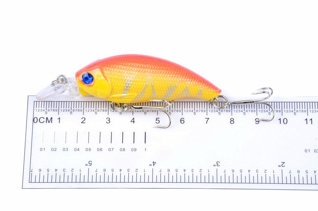 4x 7.5cm Popper Crank Bait Fishing Lure Lures Surface Tackle Saltwater 10