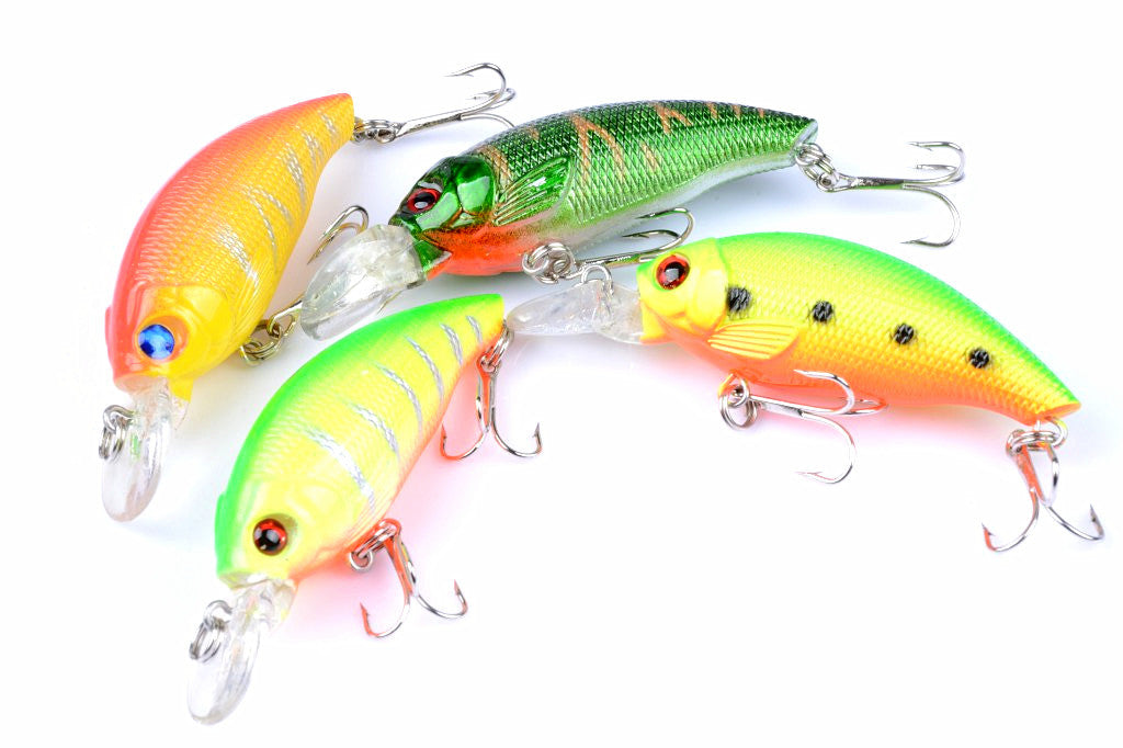4x 7.5cm Popper Crank Bait Fishing Lure Lures Surface Tackle Saltwater 4