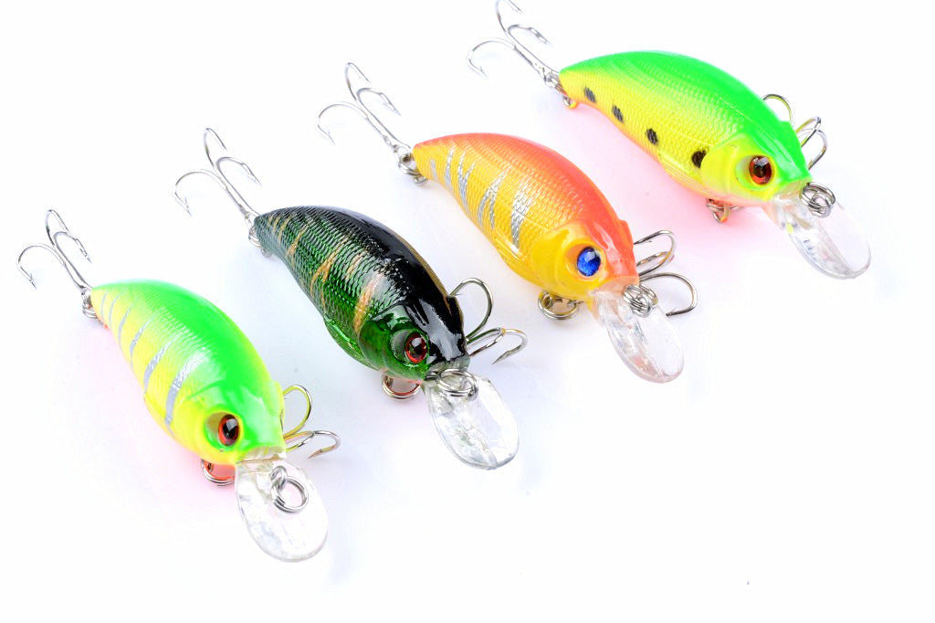 4x 7.5cm Popper Crank Bait Fishing Lure Lures Surface Tackle Saltwater 5