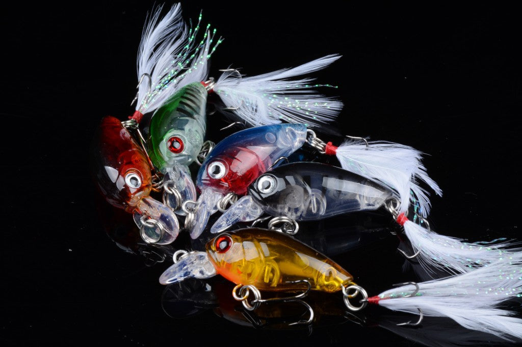 5x 4.5cm Popper Crank Bait Fishing Lure Lures Surface Tackle Saltwater 3