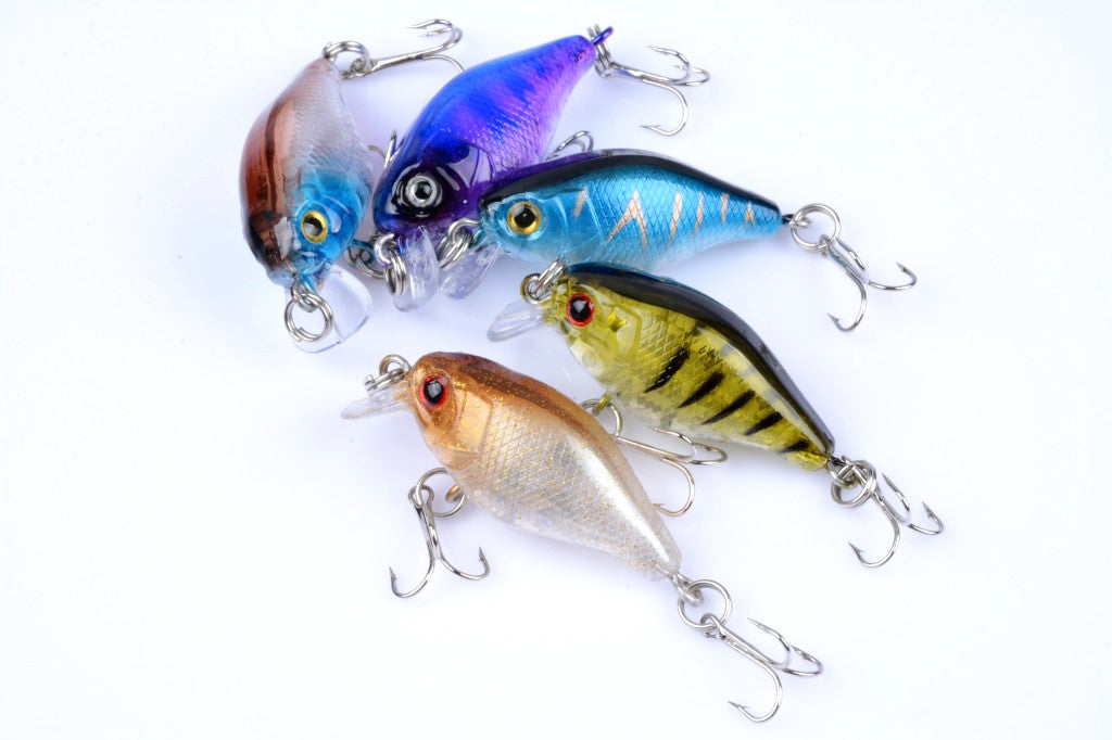 5x 4.3cm Popper Crank Bait Fishing Lure Lures Surface Tackle Saltwater 3