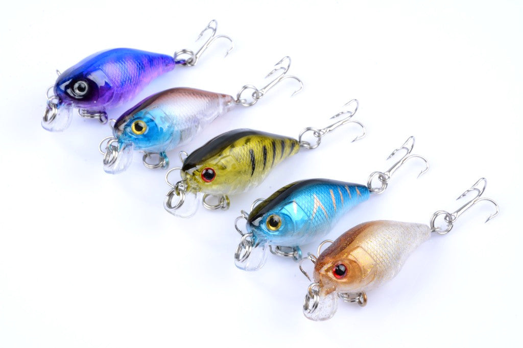5x 4.3cm Popper Crank Bait Fishing Lure Lures Surface Tackle Saltwater 4