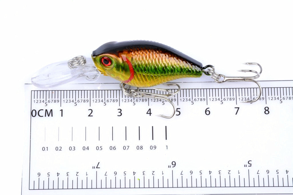 6x 6cm Popper Crank Bait Fishing Lure Lures Surface Tackle Saltwater 10