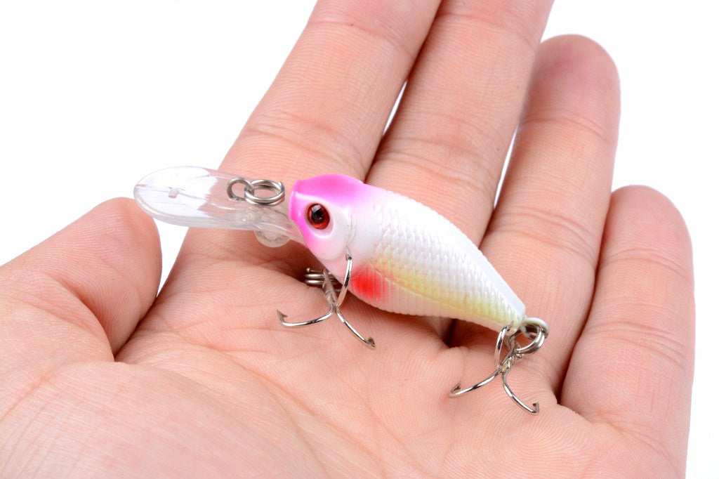 6x 6cm Popper Crank Bait Fishing Lure Lures Surface Tackle Saltwater 3