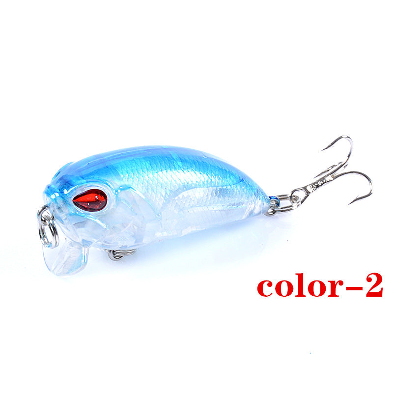 6x Popper Crank 5.1cm Fishing Lure Lures Surface Tackle Fresh Saltwater 8