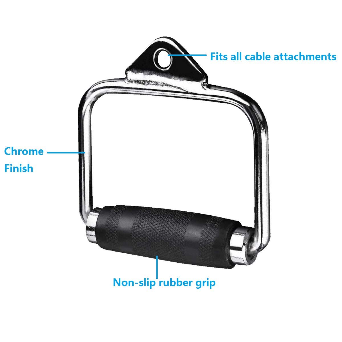 LAT D Bar D Pull Down Handle Row Handle Cable Machine Attachment 3
