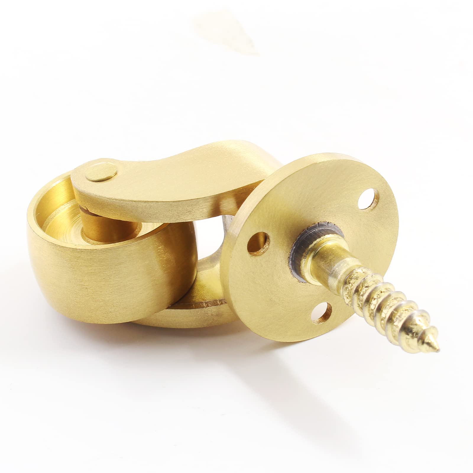 25mm Castor Brass Caster Wheel Swivel Vintage Chairs Cabinet Bed Furniture Wheels Brass 4