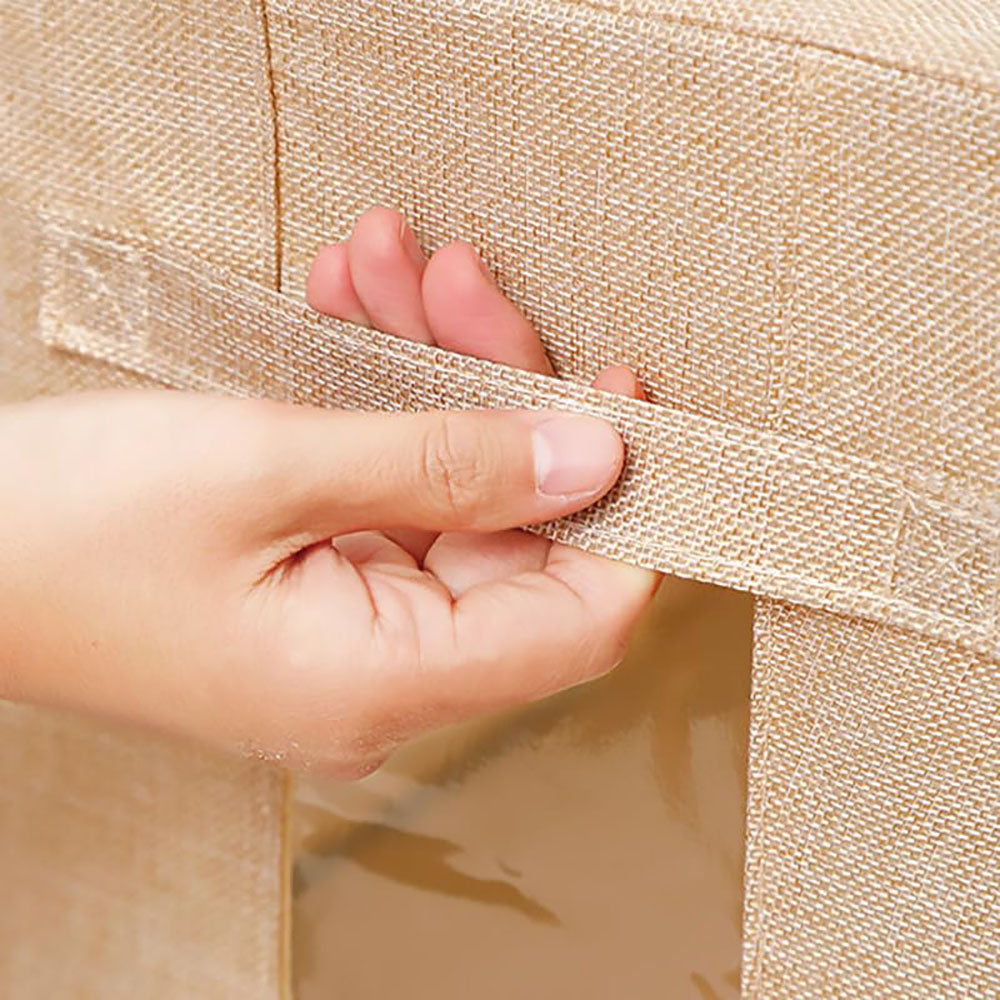 24L Cloth Storage Box Closet Organizer Storage Bags Clothes Storage Bags Wardrobe Organizer Idea CREAM 8