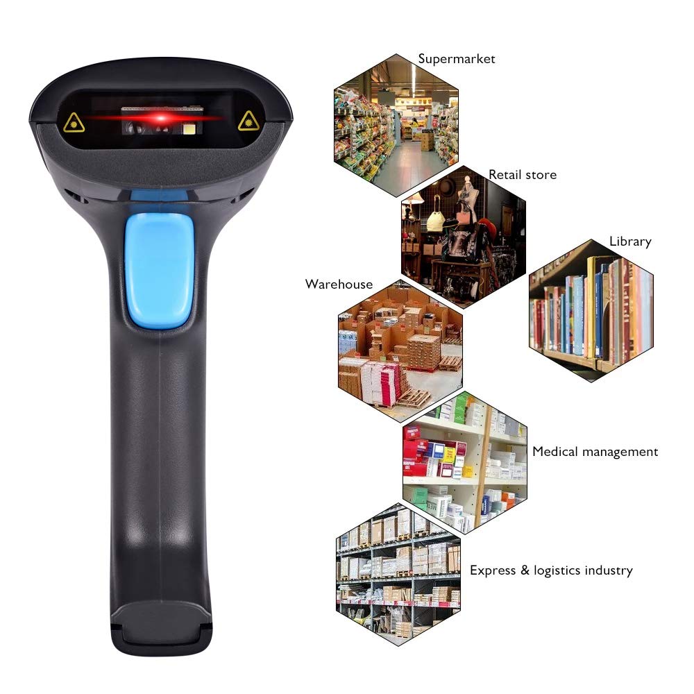 Wired Barcode QR Bar Code Screen Scanner Data 1D 2D Reader USB Cable Mobile Payment Store 4