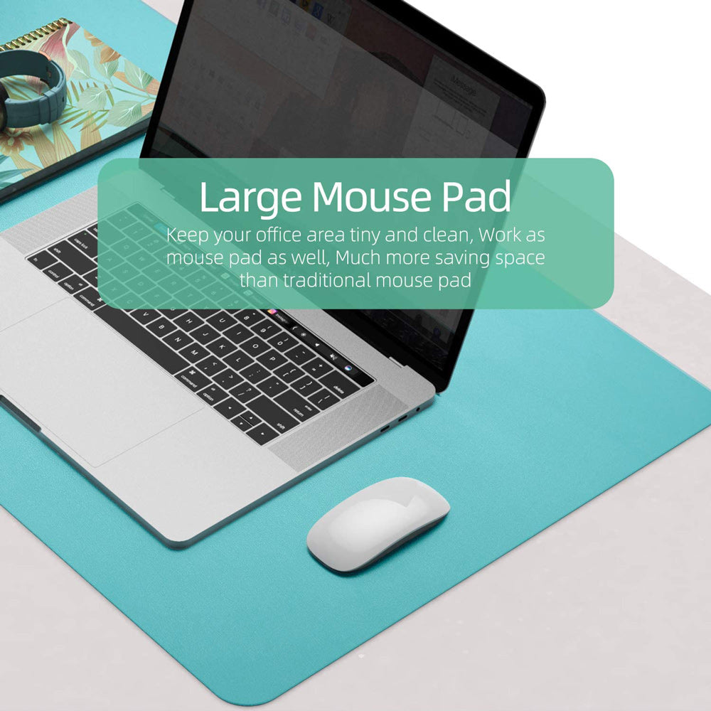 Green 90cm*45cm Dual UseOffice Desk Pad Waterproof PU Leather Computer Mouse Pad 5
