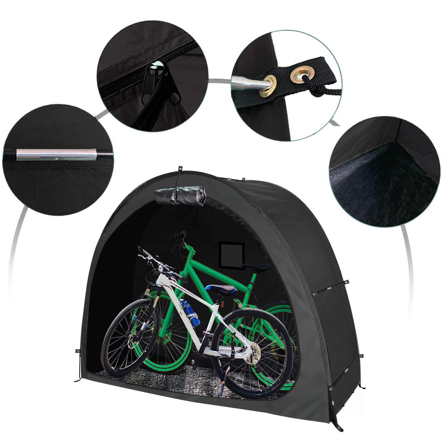 Bike Cover Storage Tent Durable Waterproof Anti-Dust Foldable Outdoor Tools Storage Shed 4