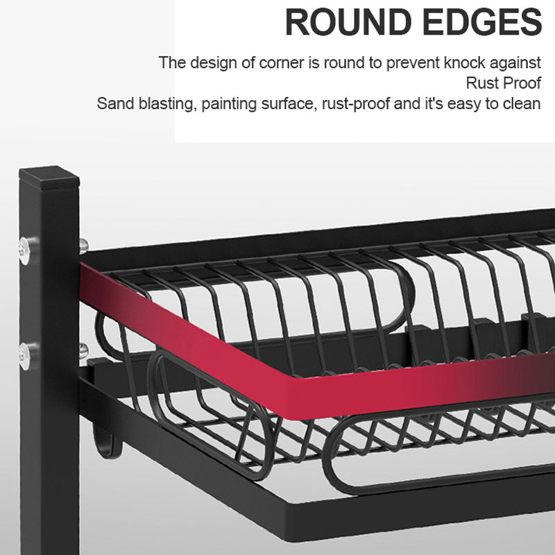 65cm 3 tier Over Single Sink Dish Drying Rack Drainer Kitchen Cutlery Holder Storage Organizer 4