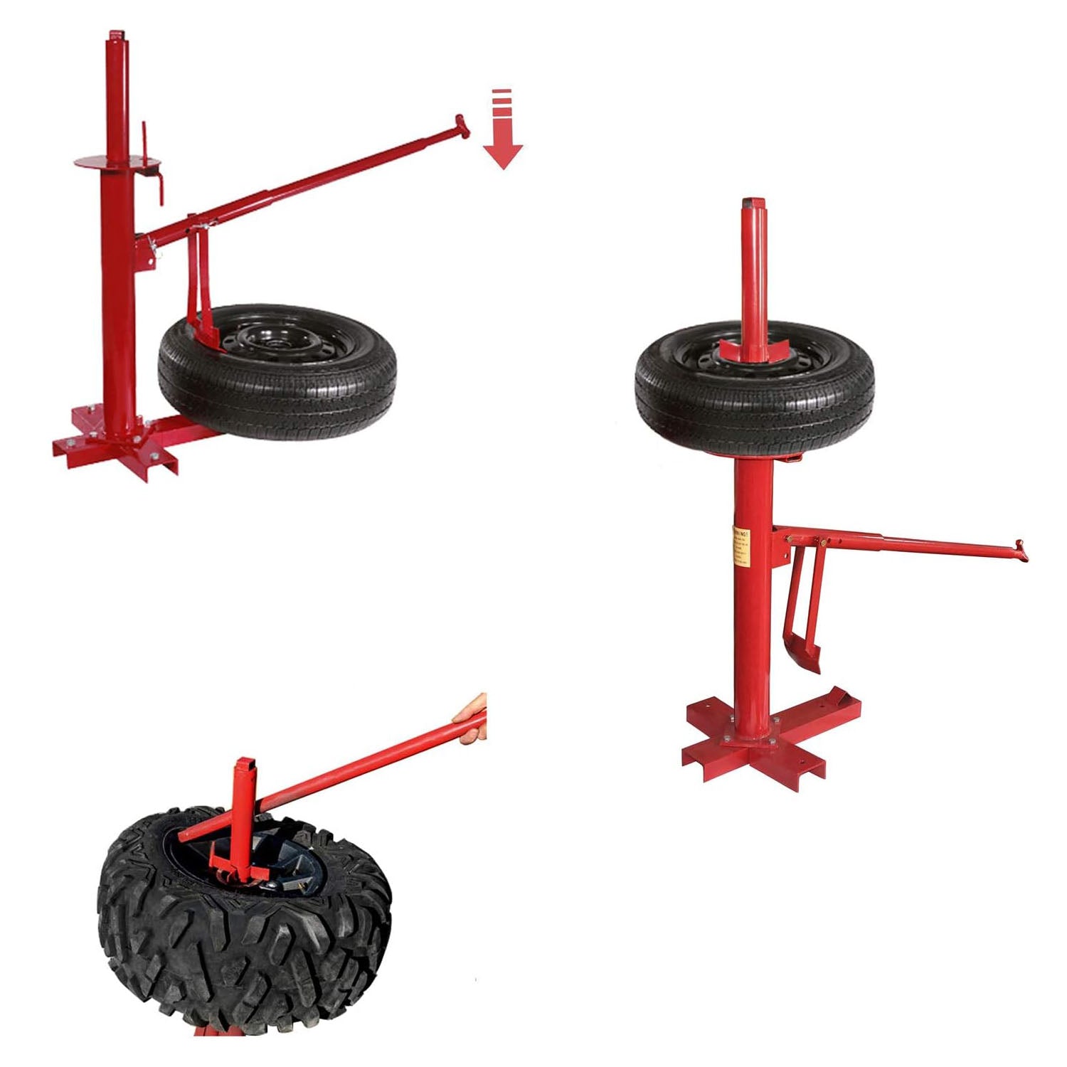 Manual Portable Hand Tyre Changer Bead Breaker Tool Mounting Home Shop Auto 7
