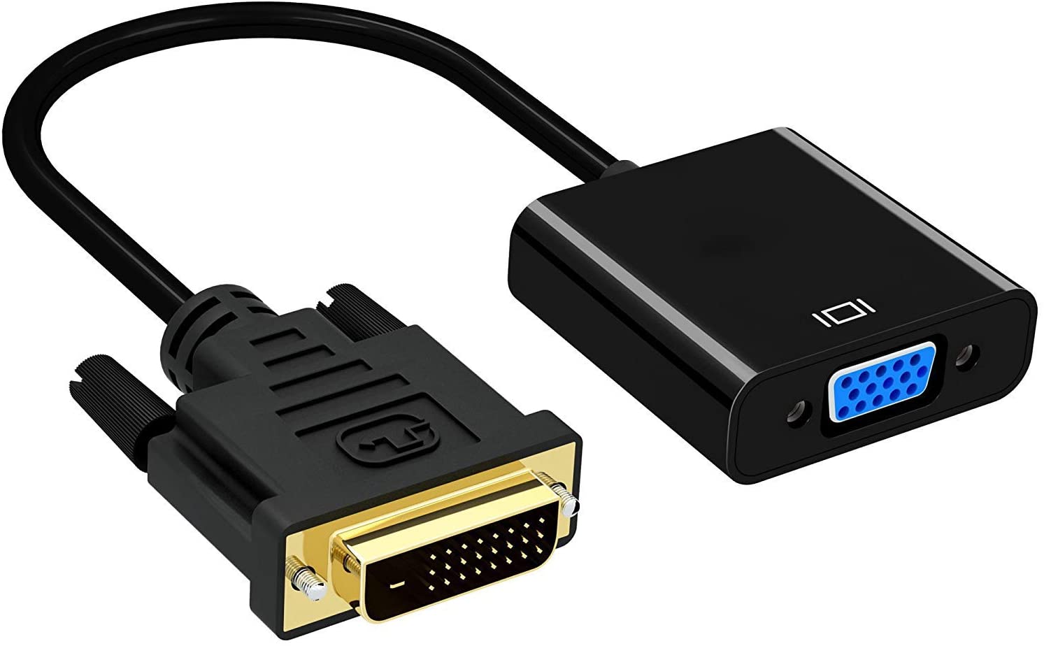 DVI to VGA Adapter,ABLEWE 1080p Active DVI-D to VGA Adapter Converter 24+1 Male to Female Adapter 6