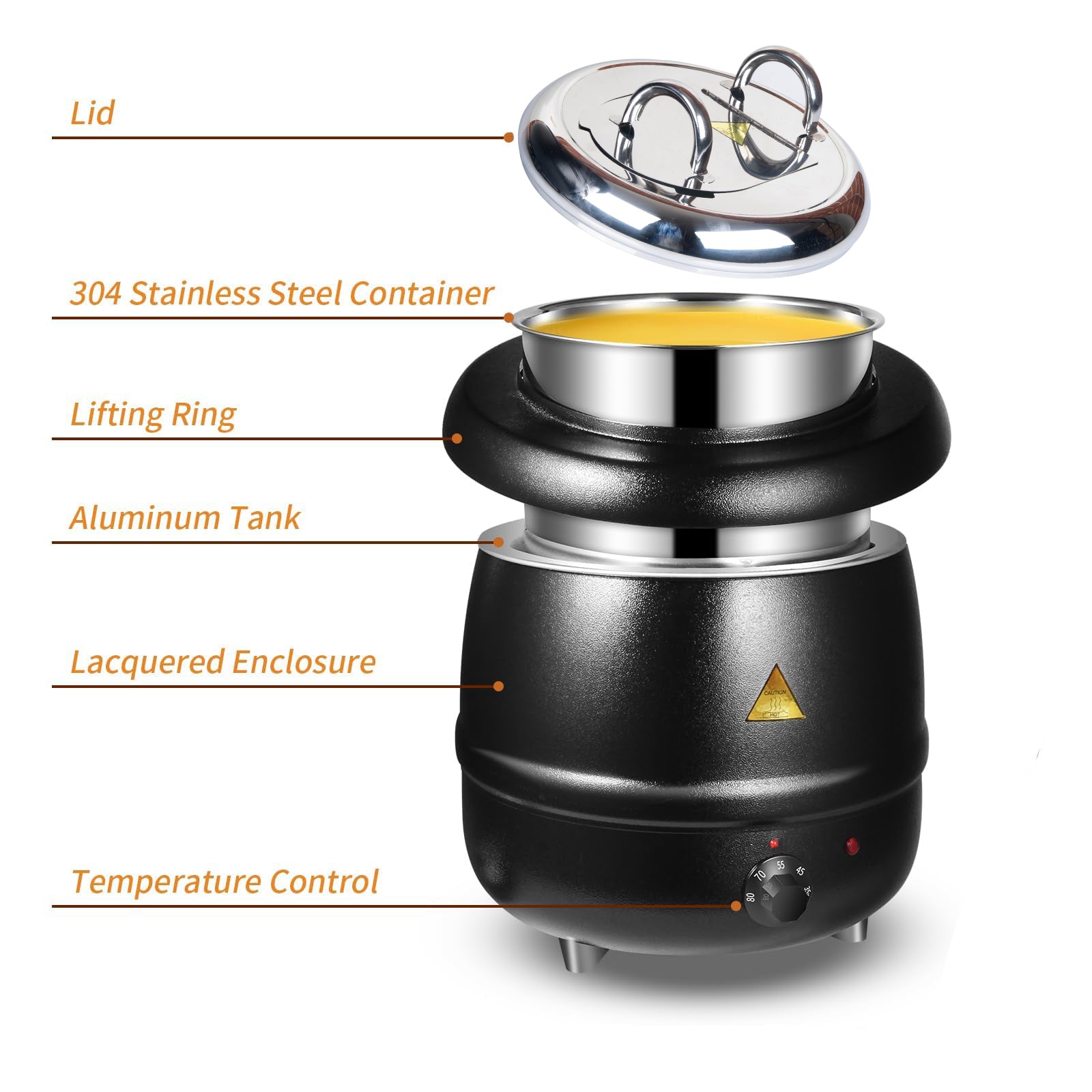 13L Restaurant Electric Buffet Food Warmer Commercial Food Warmers Soup Warmer 3