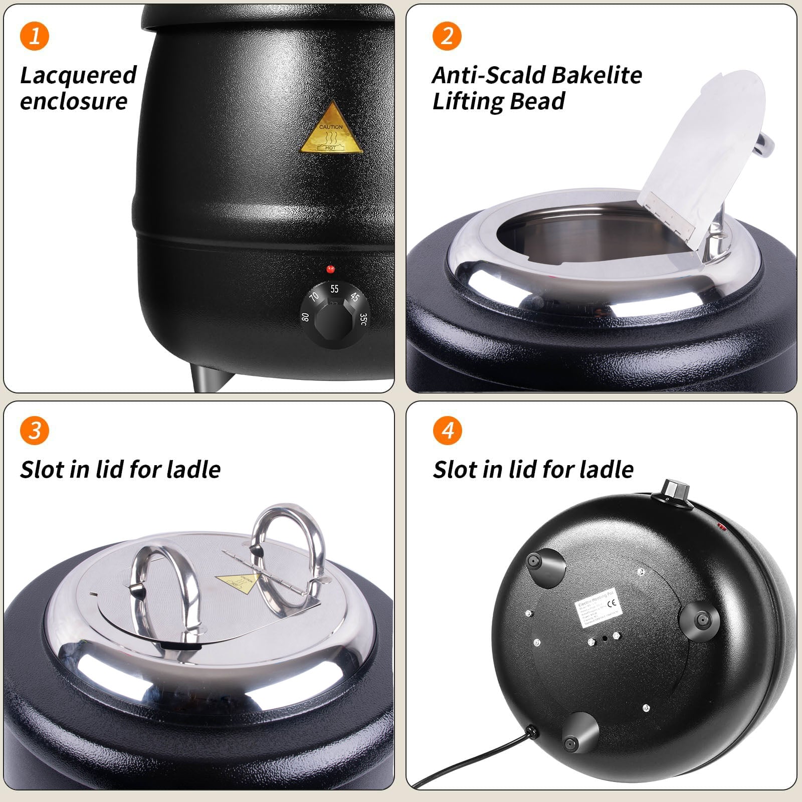13L Restaurant Electric Buffet Food Warmer Commercial Food Warmers Soup Warmer 4