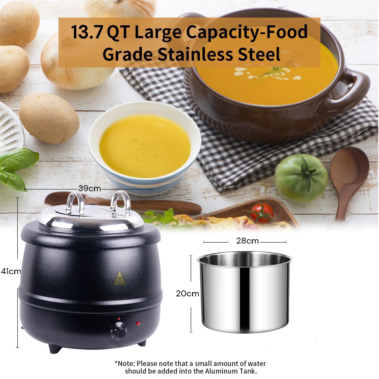 13L Restaurant Electric Buffet Food Warmer Commercial Food Warmers Soup Warmer 6