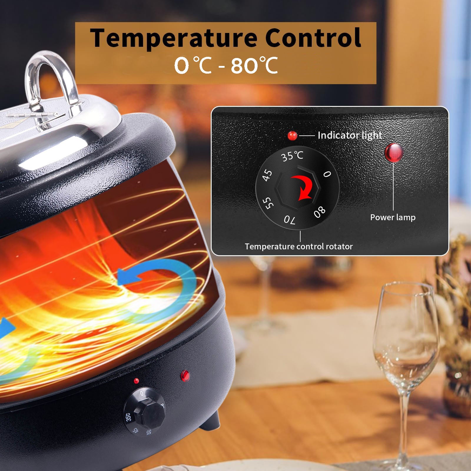 13L Restaurant Electric Buffet Food Warmer Commercial Food Warmers Soup Warmer 7