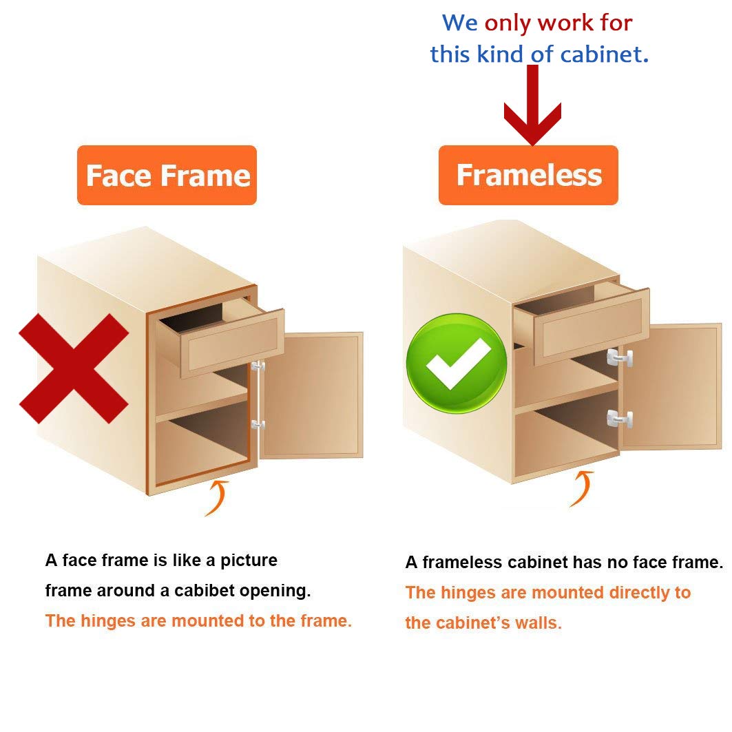 8 Pack 304 Stainless Steel Cabinet Hinges 100 Degree Soft Closing Full Overlay Door Hinge Nickel Plated Finish 3