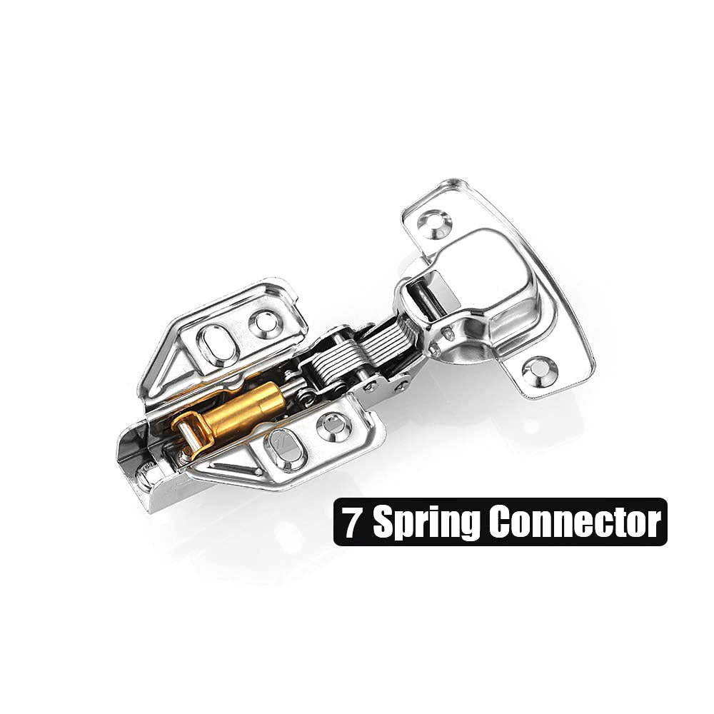 8 Pack 304 Stainless Steel Cabinet Hinges 100 Degree Soft Closing Full Overlay Door Hinge Nickel Plated Finish 6