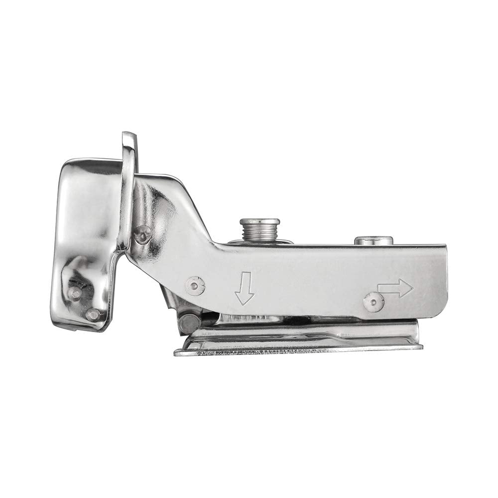 8 Pack 304 Stainless Steel Cabinet Hinges 100 Degree Soft Closing Insert Overlay Door Hinge Nickel Plated Finish 6