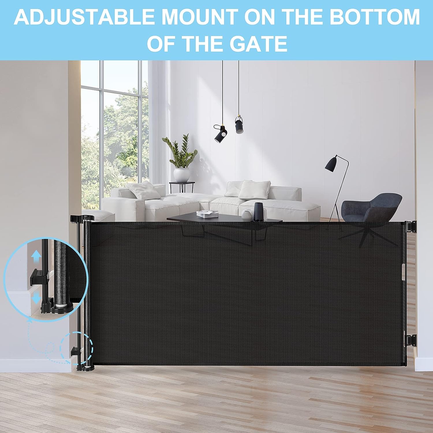 Retractable 3M Doorways Hallways Stairs Baby Gate Dog Pet Gate Indoor Outdoor Safety Gates 3