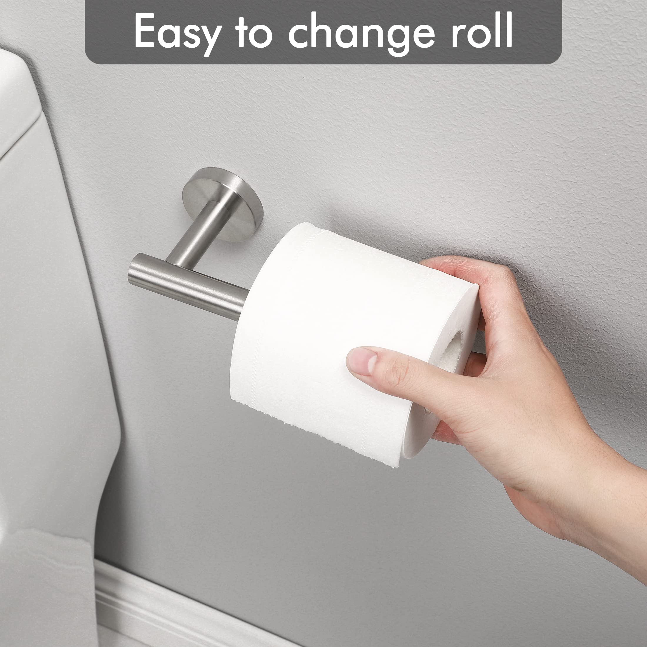 Toilet Paper Holder Bathroom Paper Roll Holder Roll Holder brushed Silver Wall Mount 304 7