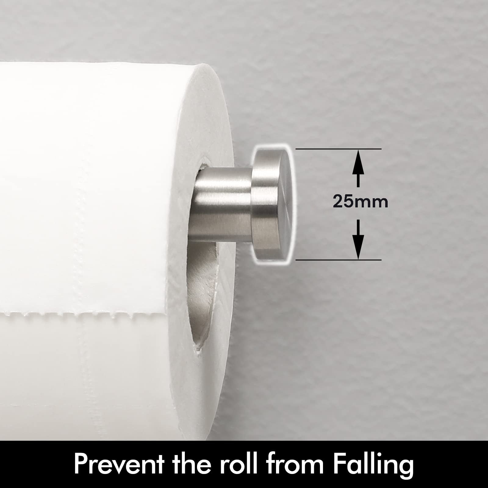 Toilet Paper Holder Bathroom Paper Roll Holder Roll Holder brushed Silver Wall Mount 304 8