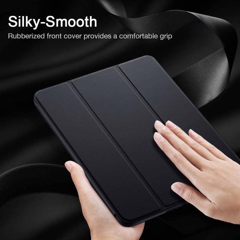 IPad 10.2 2019 7th Pencil Holder Slim Smart TPU Soft Edge Case Black 3