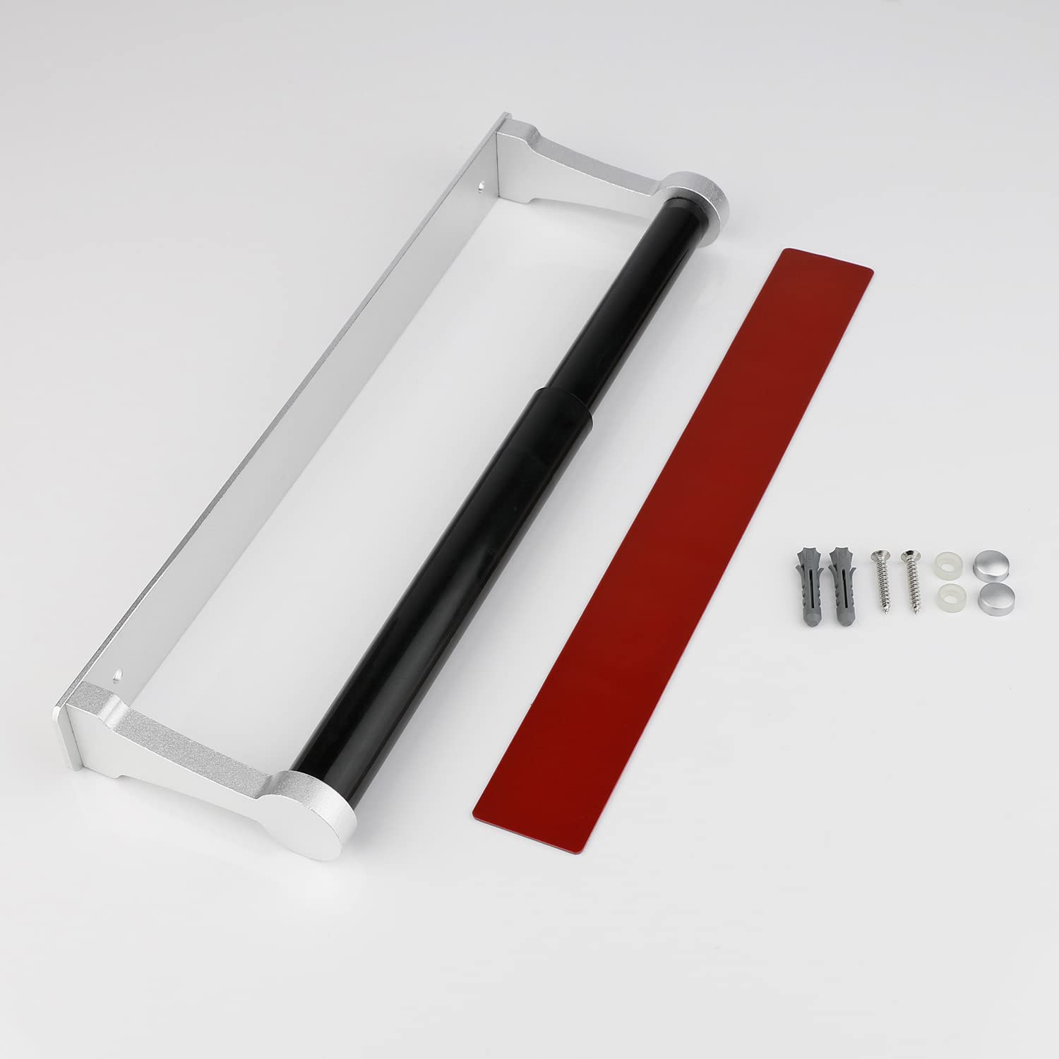 Kitchen Paper Holder Under Cabinet Screw Wall Mount Adhesive Paper Towel Holder Rectangle Silver 5