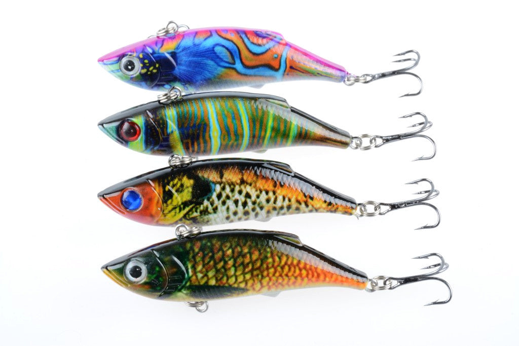 4x 8cm Vib Bait Fishing Lure Lures Hook Tackle Saltwater 6