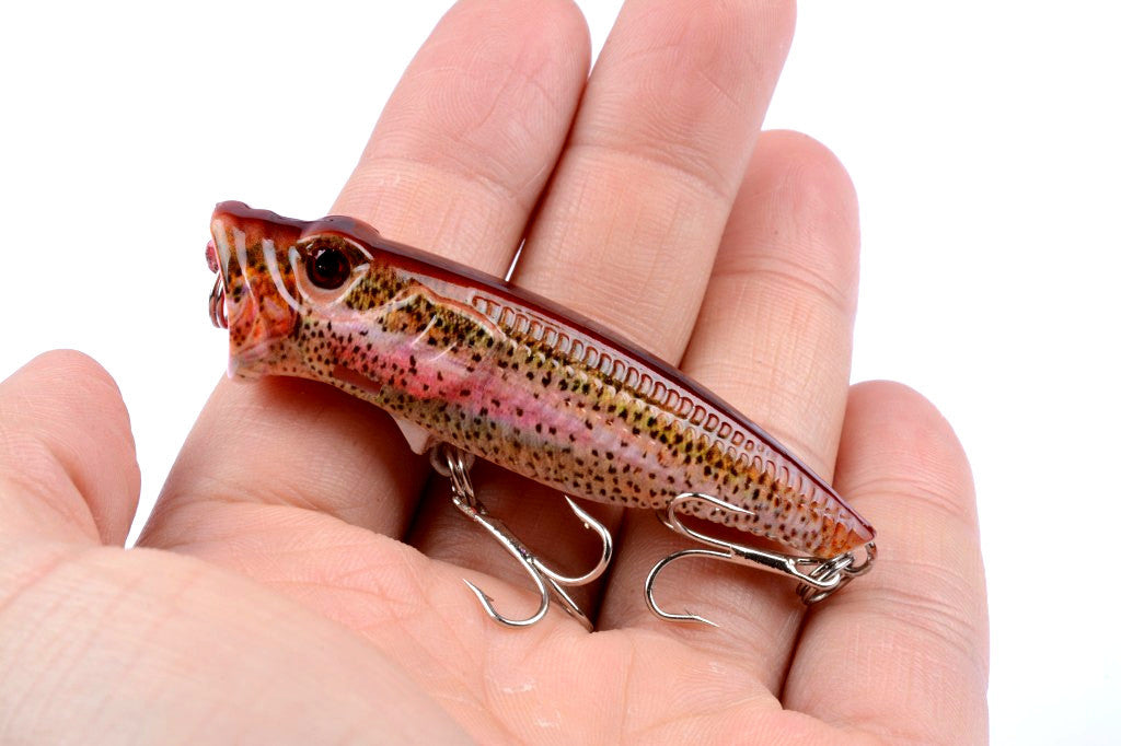 4X 6.5cm Popper Poppers Fishing Lure Lures Surface Tackle Fresh Saltwater 3
